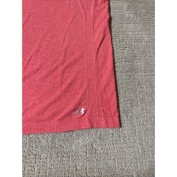 Under Armour Threadborne Fitted Seamless Short Sleeve Coral Pink Womens Size S - Picture 6 of 8